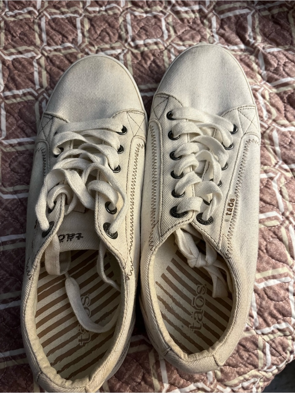 Taos Footwear White Canvas Sneakers